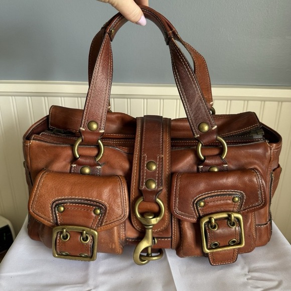 Coach Handbags - Vtg COACH Mandy Legacy 65th Anniversary Satchel Bag Turnlock Brown Leather Y2K